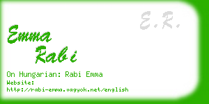 emma rabi business card